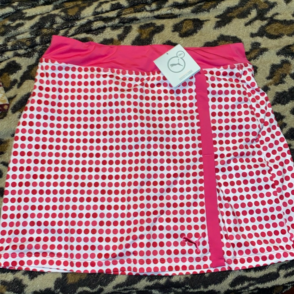 PUMA tennis/golf skort | NWT | pink and white dot pattern |